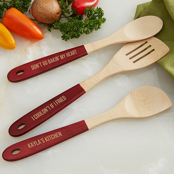 40th birthday gift ideas Bamboo Cooking Utensils Set