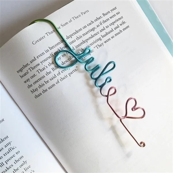 40th birthday gift ideas Custom Heart Name Bookmark