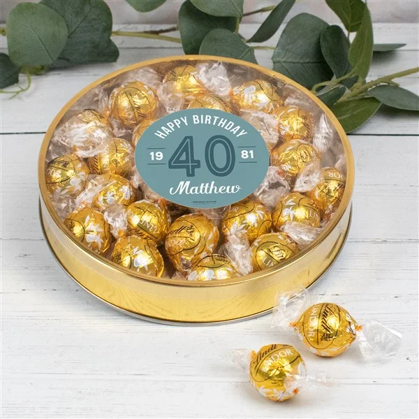 40th birthday gift ideas Lindt Gift Tin