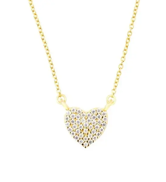 push present ideas pave heart necklace