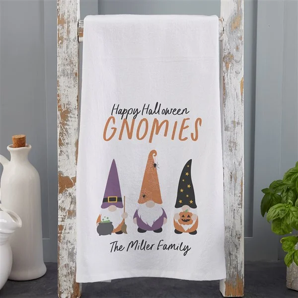 halloween jokes Flour Sack Towel gnomes