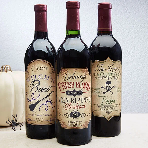 halloween gift ideas Wine Bottle Labels