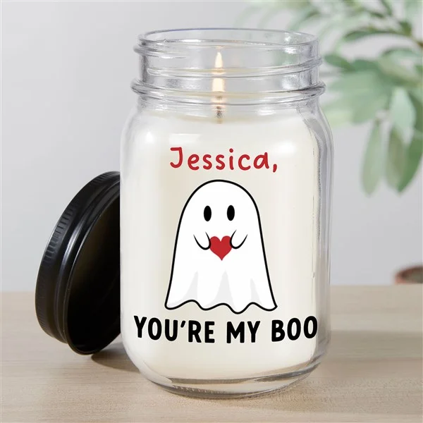 halloween wishes Personalized Farmhouse Candle Jar