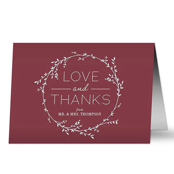 wedding thank you cards Personalized Wedding Thank You Card