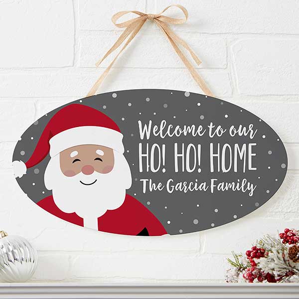 christmas jokes Personalized Oval Wood Sign